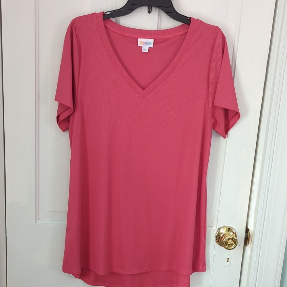 LuLaRoe Pink Relaxed Short Sleeve T-Shirt